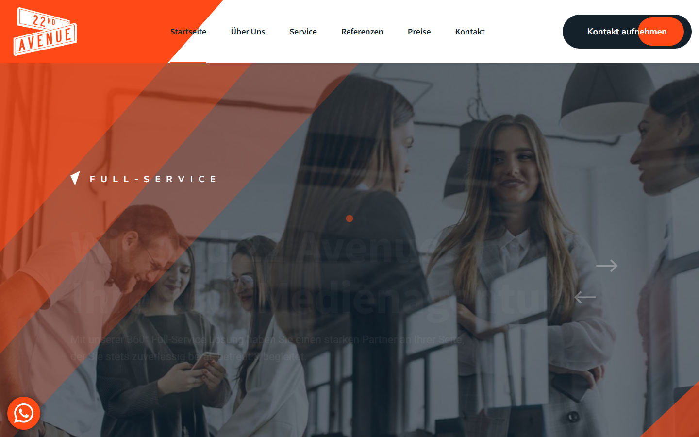 Startseite von 22nd Avenue, SEO-Agentur in Hanau