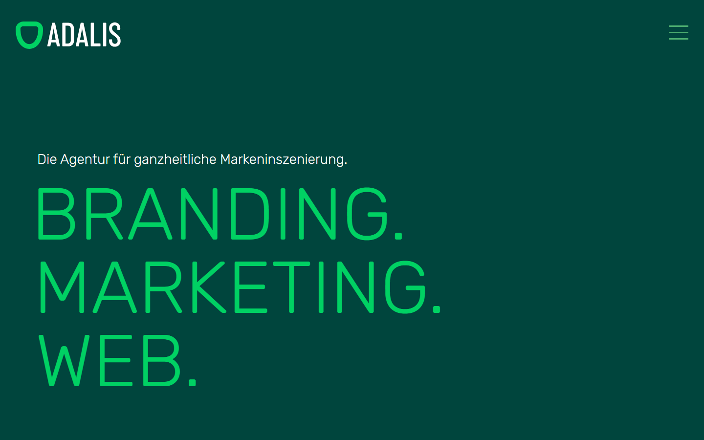 Startseite von ADALIS Werbeagentur, SEO-Agentur in Bamberg