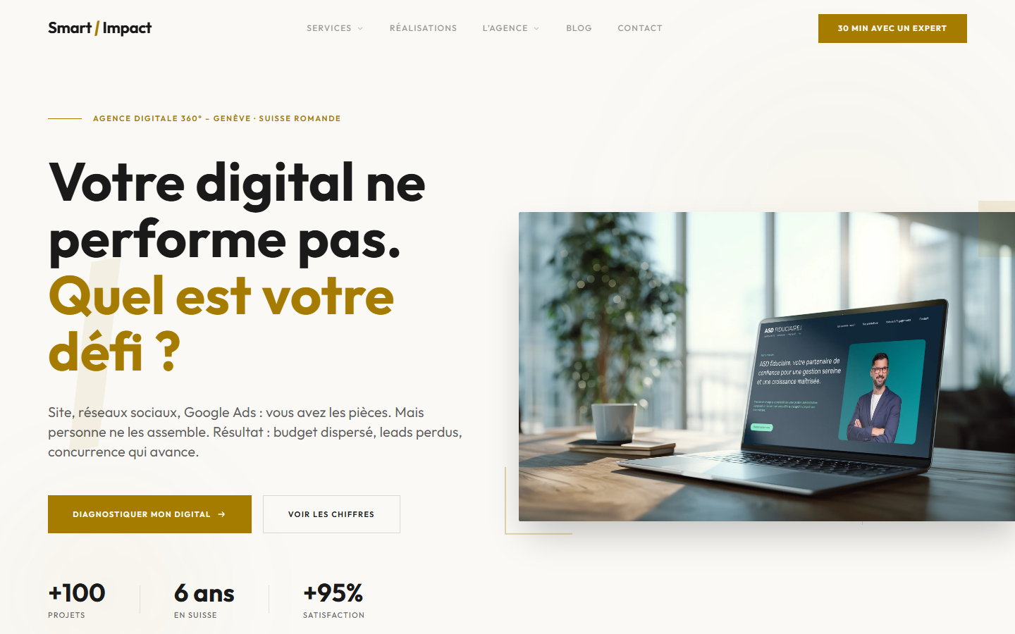 Startseite von Agence Digitale Genève - Smart Impact Sàrl, SEO-Agentur in Carouge