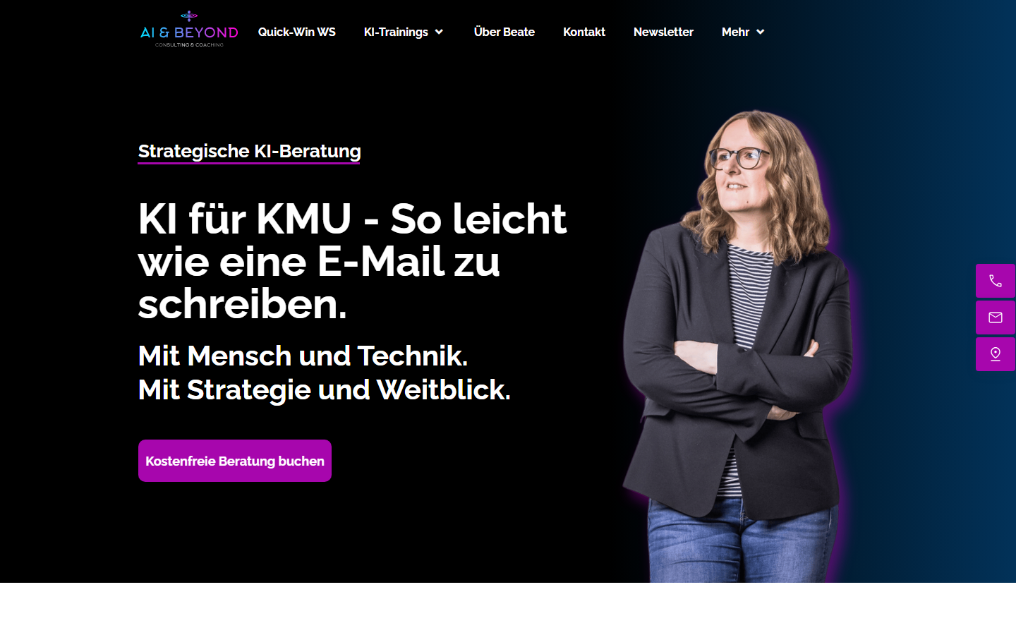Startseite von AI & Beyond, KI-Beratung in Berlin