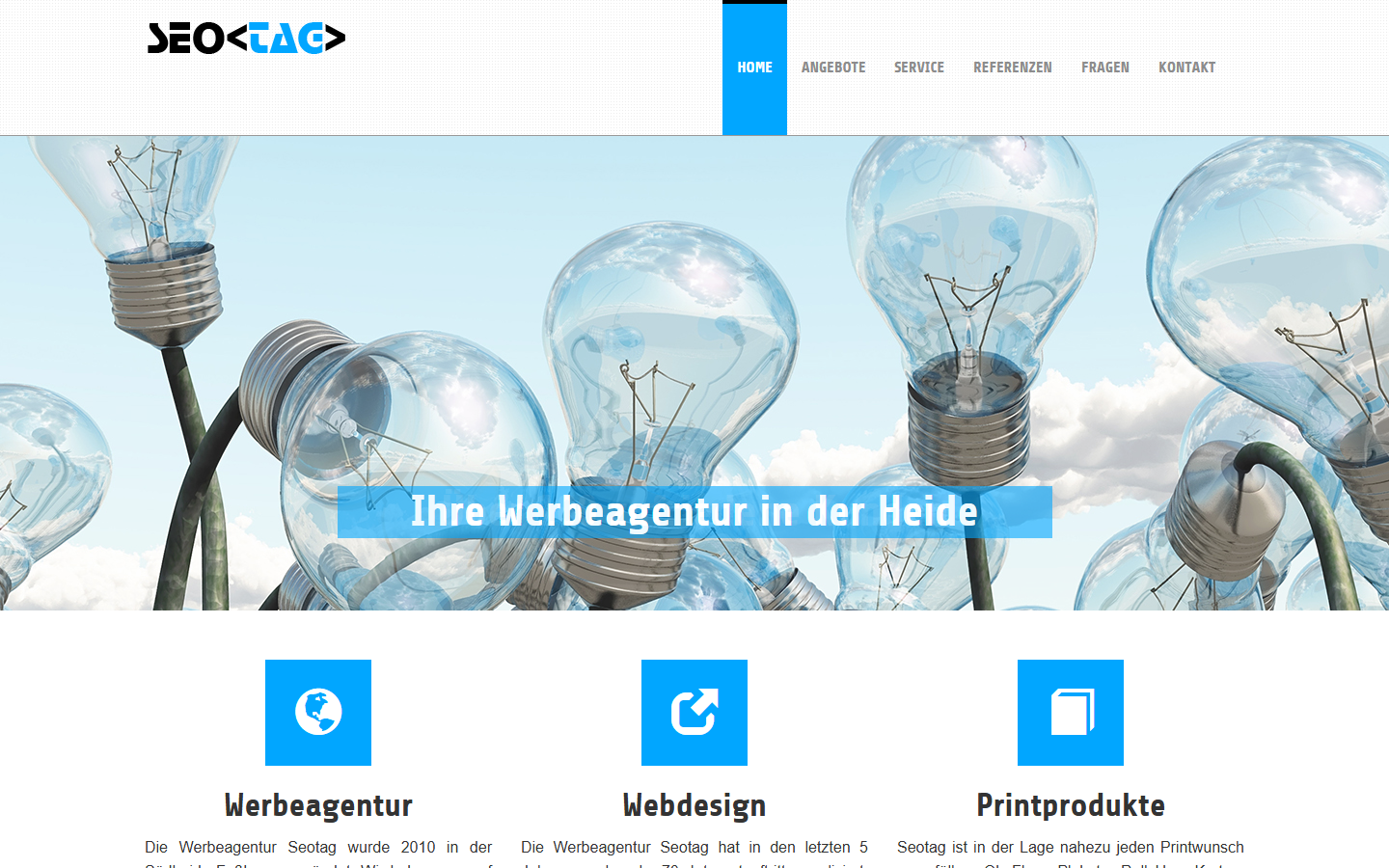 Startseite von AK Creative Design, SEO-Agentur in Celle