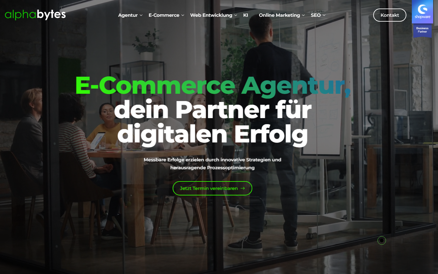 Startseite von alphabytes GmbH, SEO-Agentur in Bochum