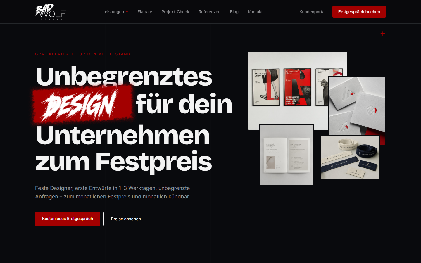 Startseite von Bad Wolf Design, SEO-Agentur in Stuttgart