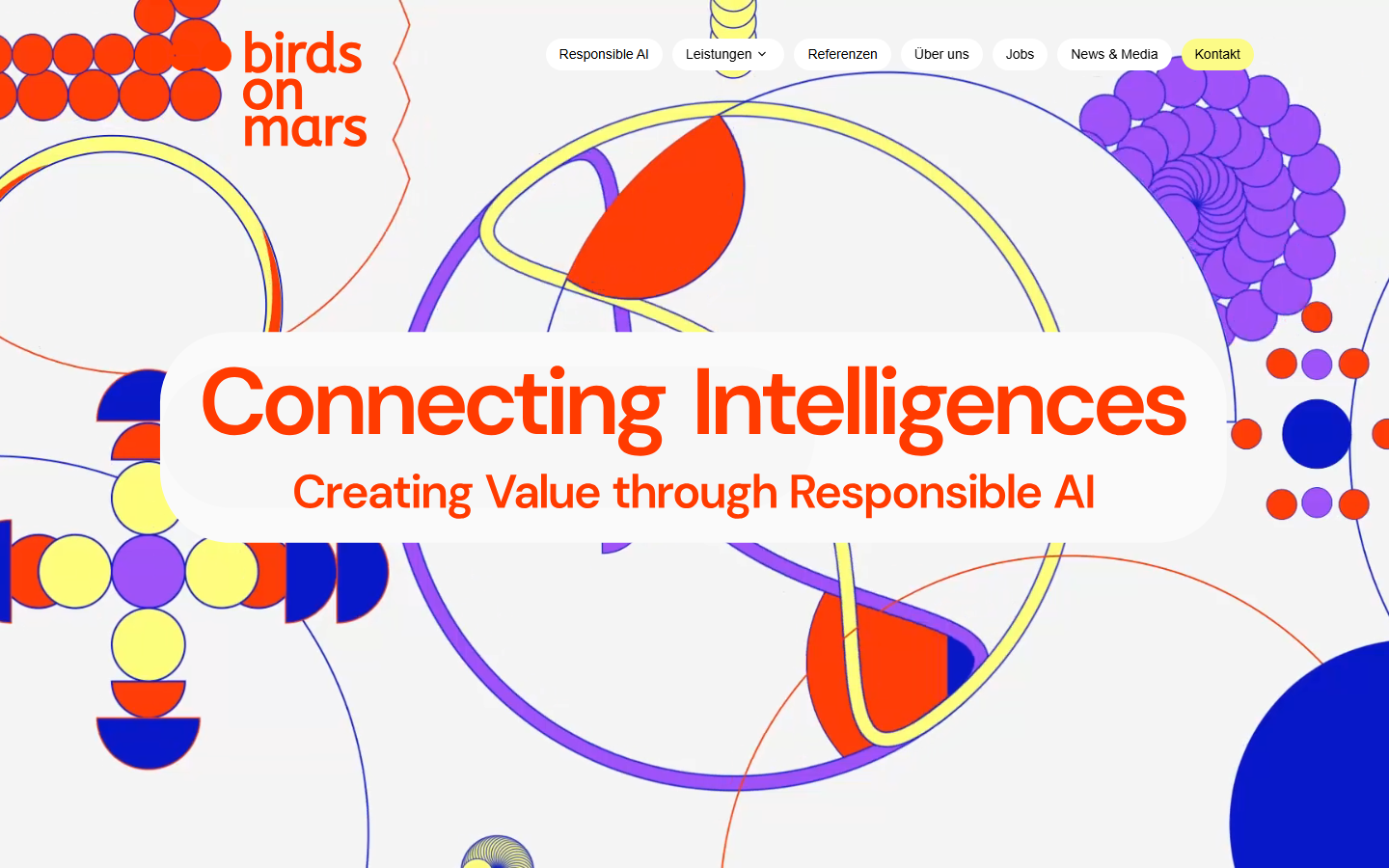 Startseite von Birds on Mars, KI-Agentur in Berlin