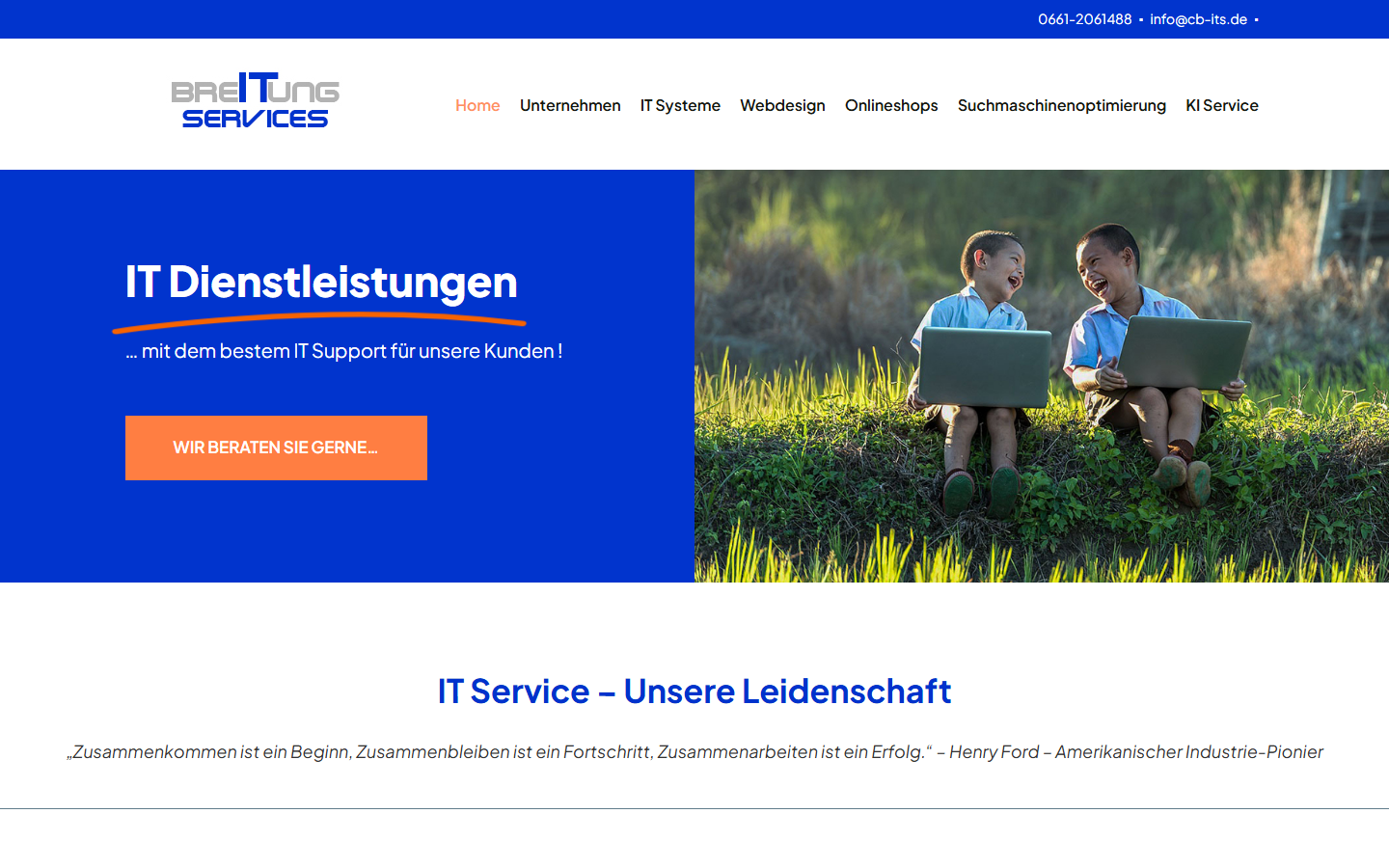 Startseite von CB-ITS, SEO-Agentur in Hessen