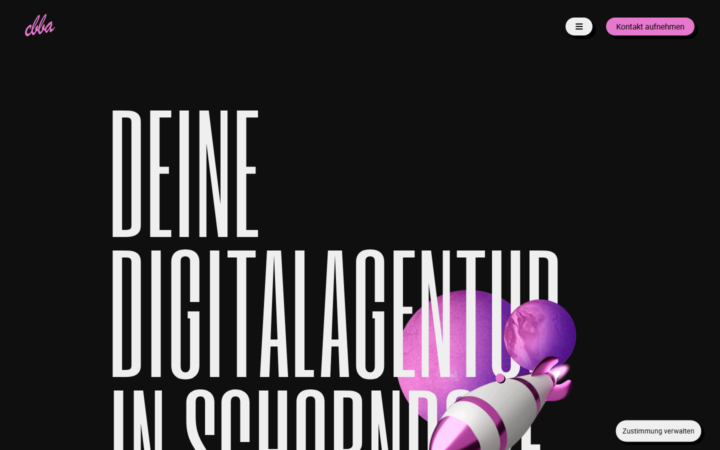Startseite von cbba.media, SEO-Agentur in Pforzheim