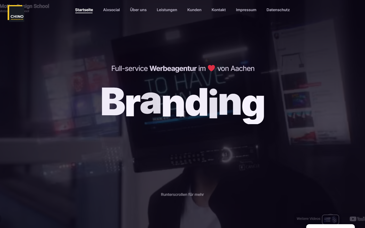 Startseite von CHINO Medienagentur, SEO-Agentur in Aachen