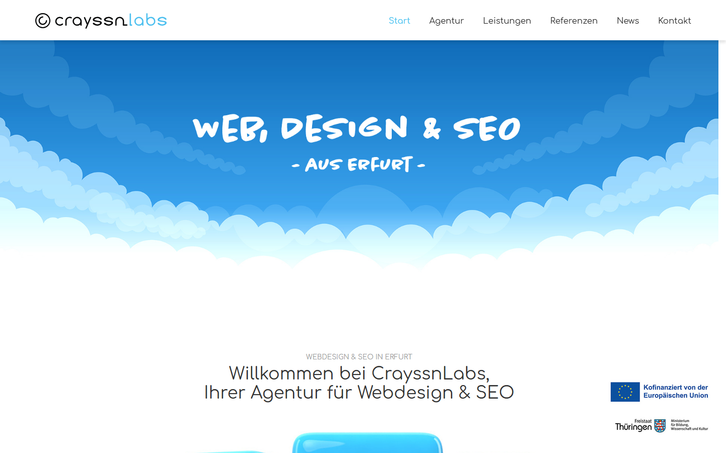 Startseite von CrayssnLabs GmbH, SEO-Agentur in Thüringen