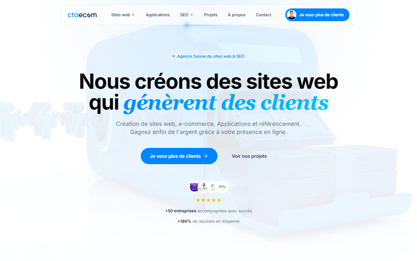 Startseite von CTA Ecom, SEO-Agentur in Biel