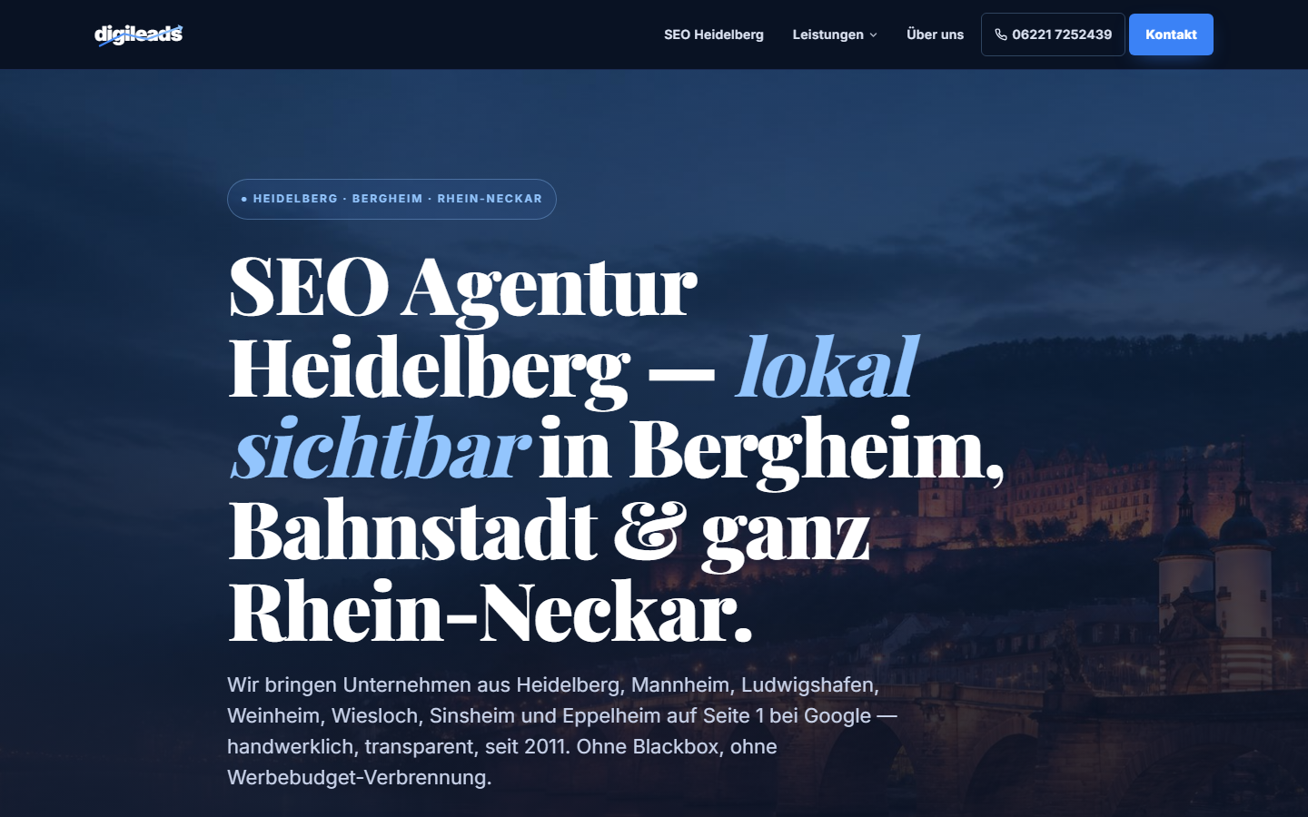 Startseite von Digileads | SEO Agentur Heidelberg, SEO-Agentur in Heidelberg