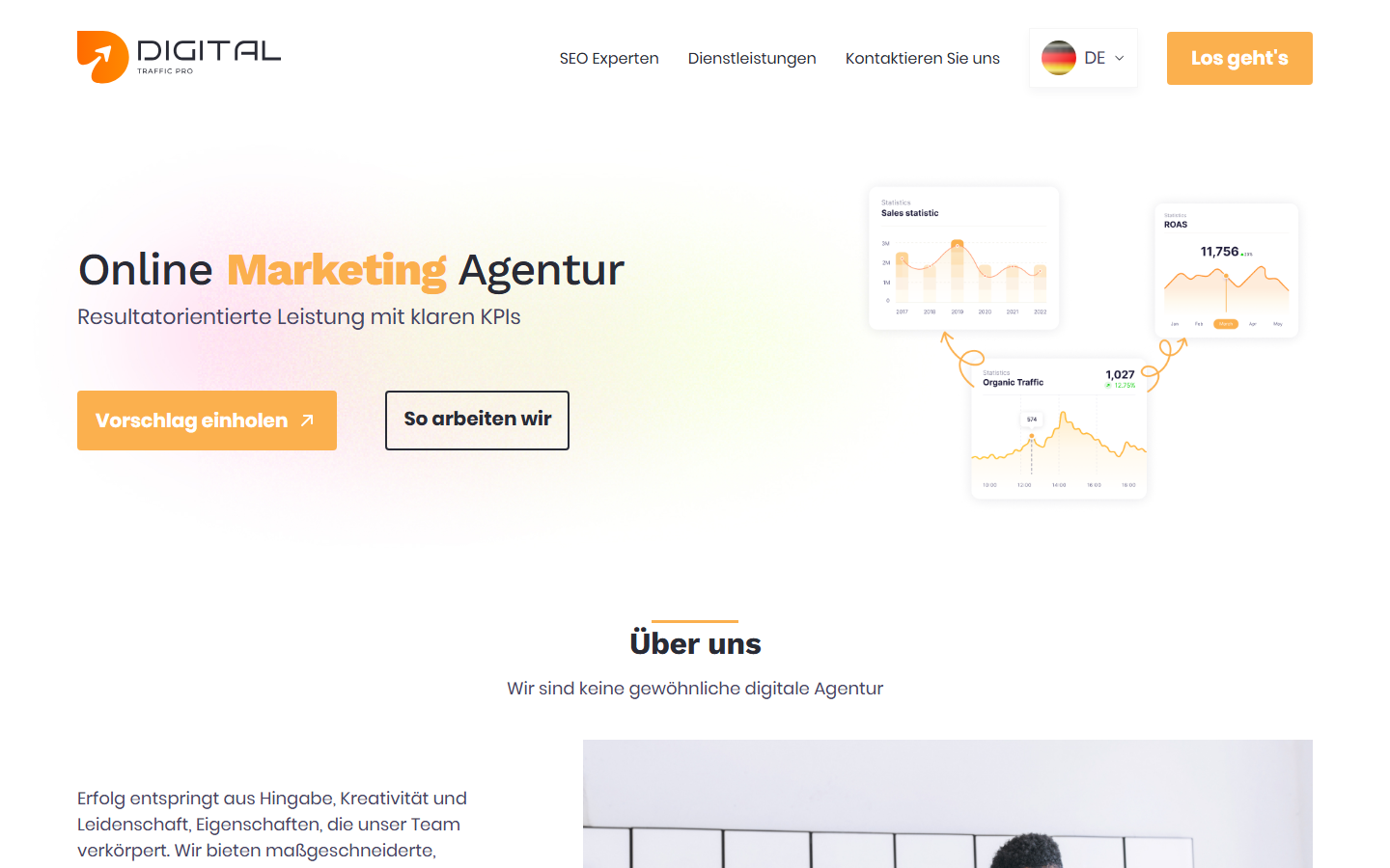 Startseite von Digital Traffic PRO, SEO-Agentur in Oldenburg