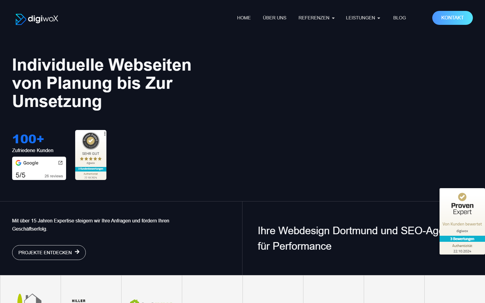Startseite von Digiwox (Webdesign Dortmund), SEO-Agentur in Dortmund