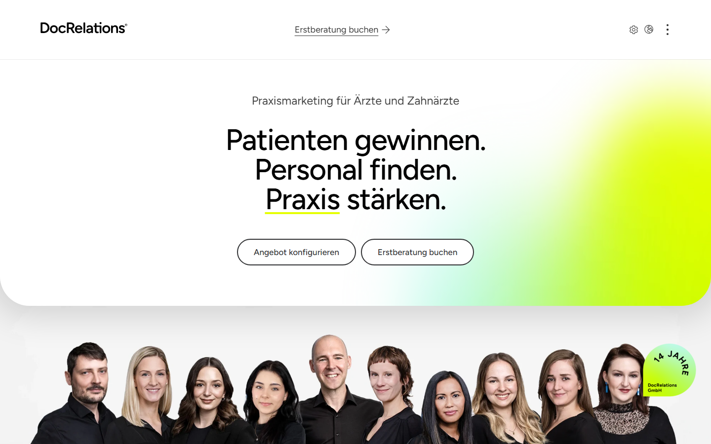 Startseite von DocRelations GmbH, SEO-Agentur in Bayreuth
