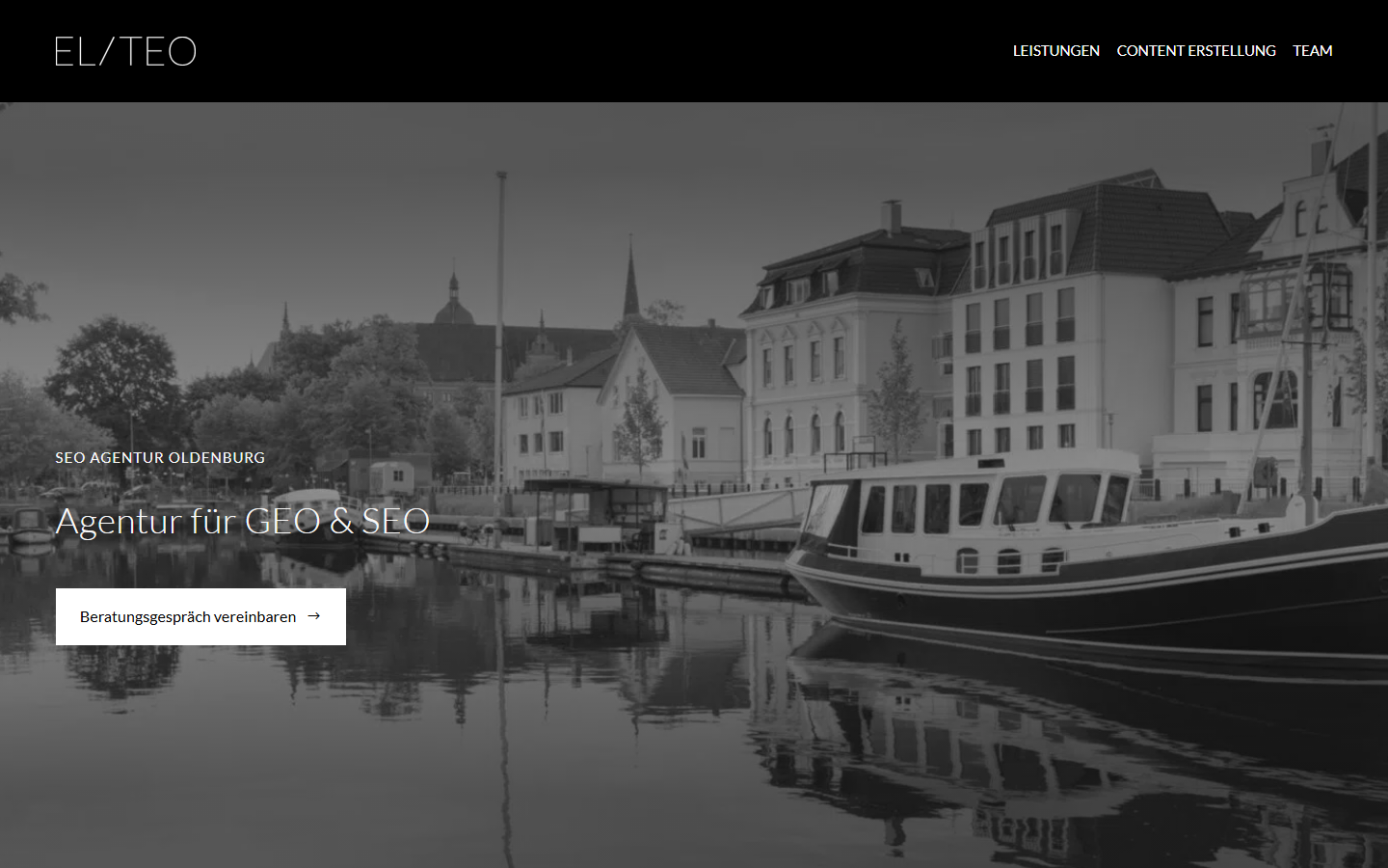 Startseite von ELITEO Agentur – EL/TEO, SEO-Agentur in Oldenburg