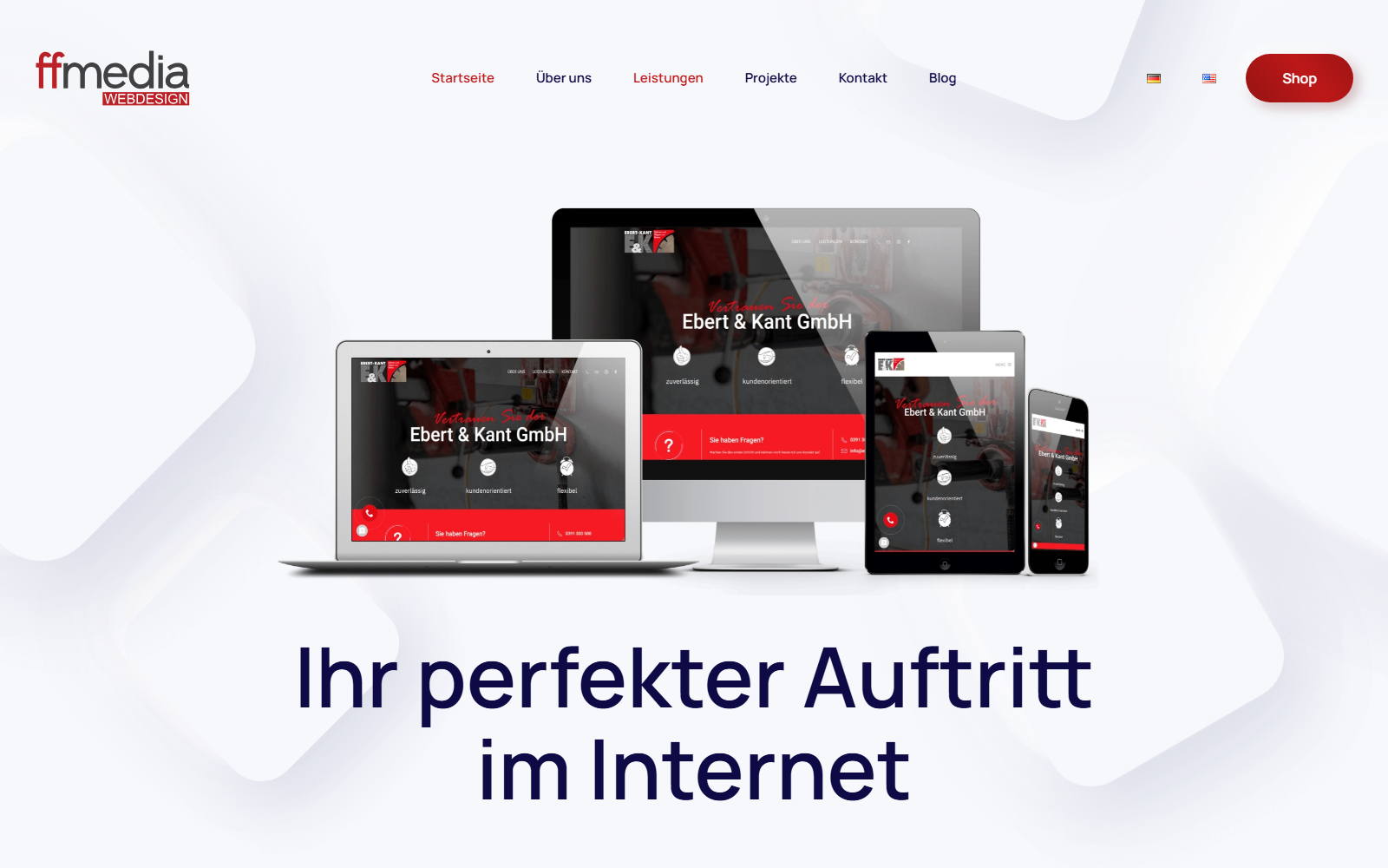 Startseite von FFMEDIA Webdesign, SEO-Agentur in Magdeburg
