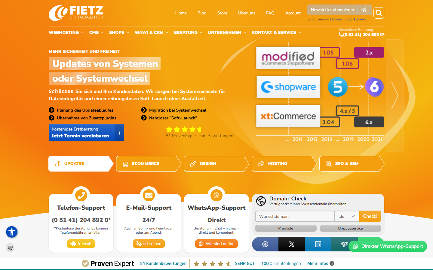 Startseite von FIETZ.MEDIEN GmbH, SEO-Agentur in Celle