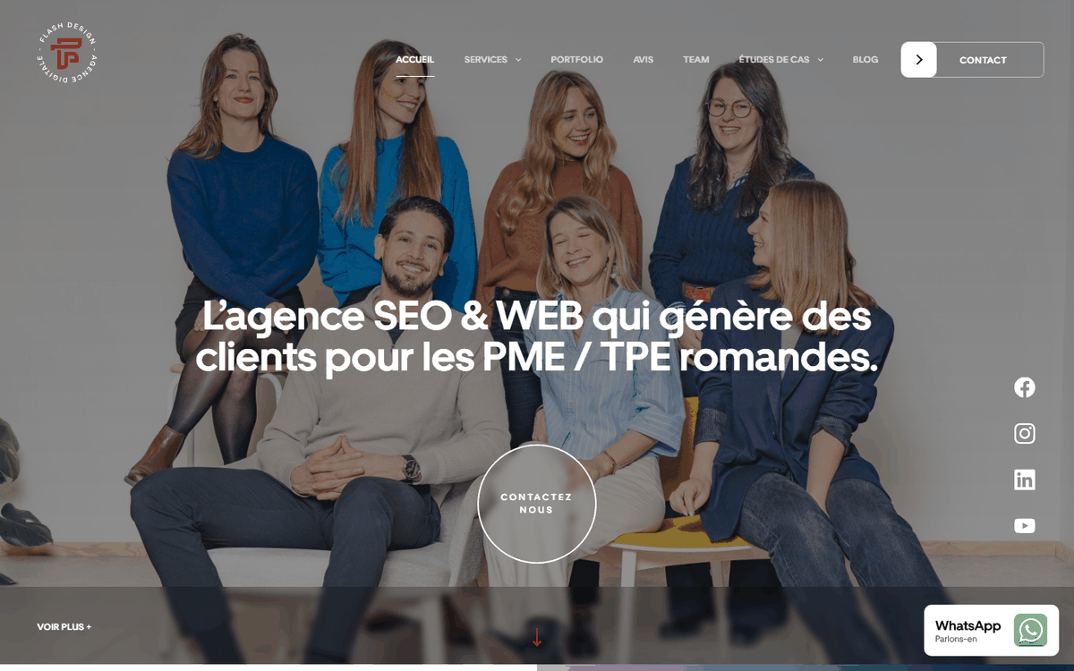 Startseite von Flash Design, SEO-Agentur in der Schweiz