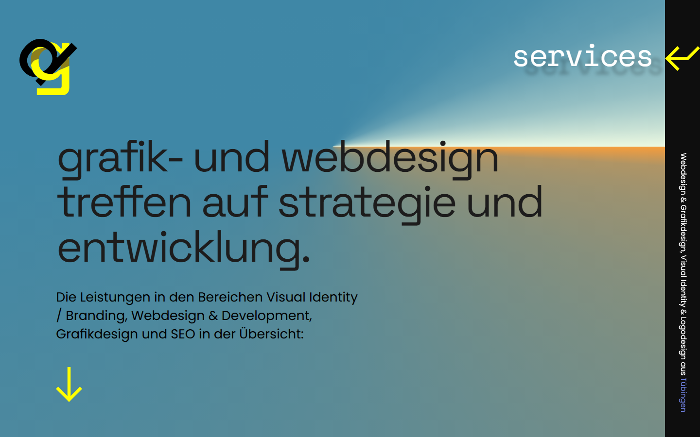 Startseite von Gerritsen Design, SEO-Agentur in Tübingen