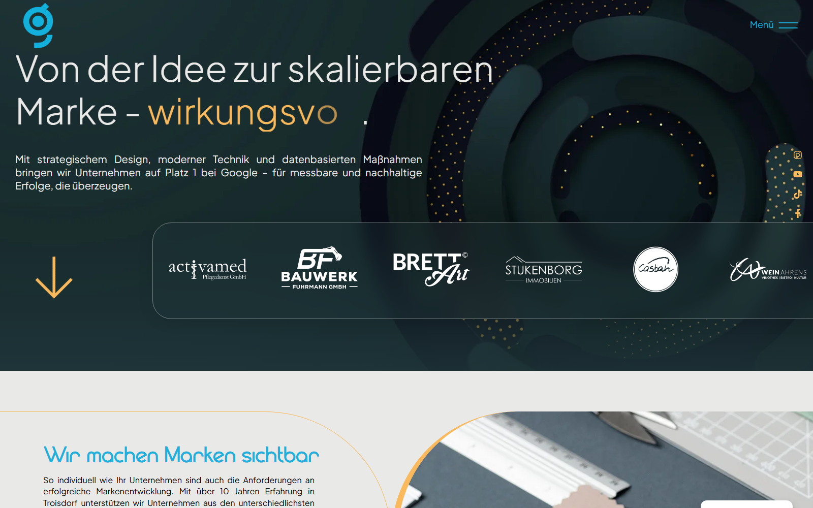 Startseite von Ghasto Medienagentur - Webdesign & Marketing, SEO-Agentur in Köln