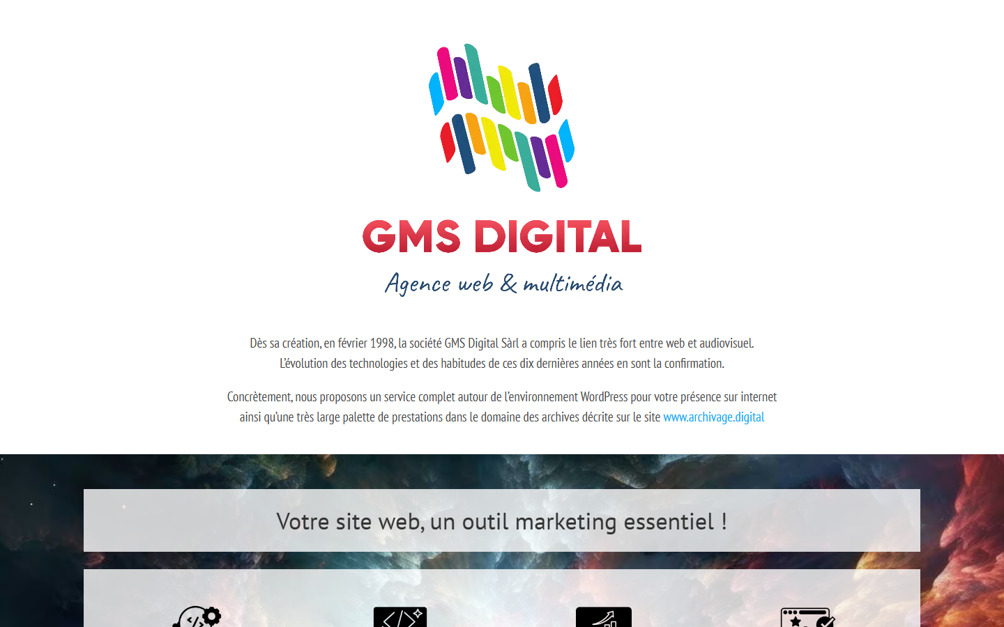 Startseite von GMS Digital Sàrl, SEO-Agentur in Yverdon-les-Bains
