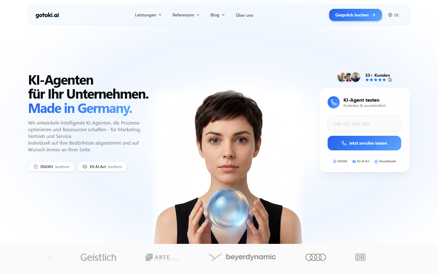 Startseite von GO TO KI GmbH, KI-Beratung in Berlin
