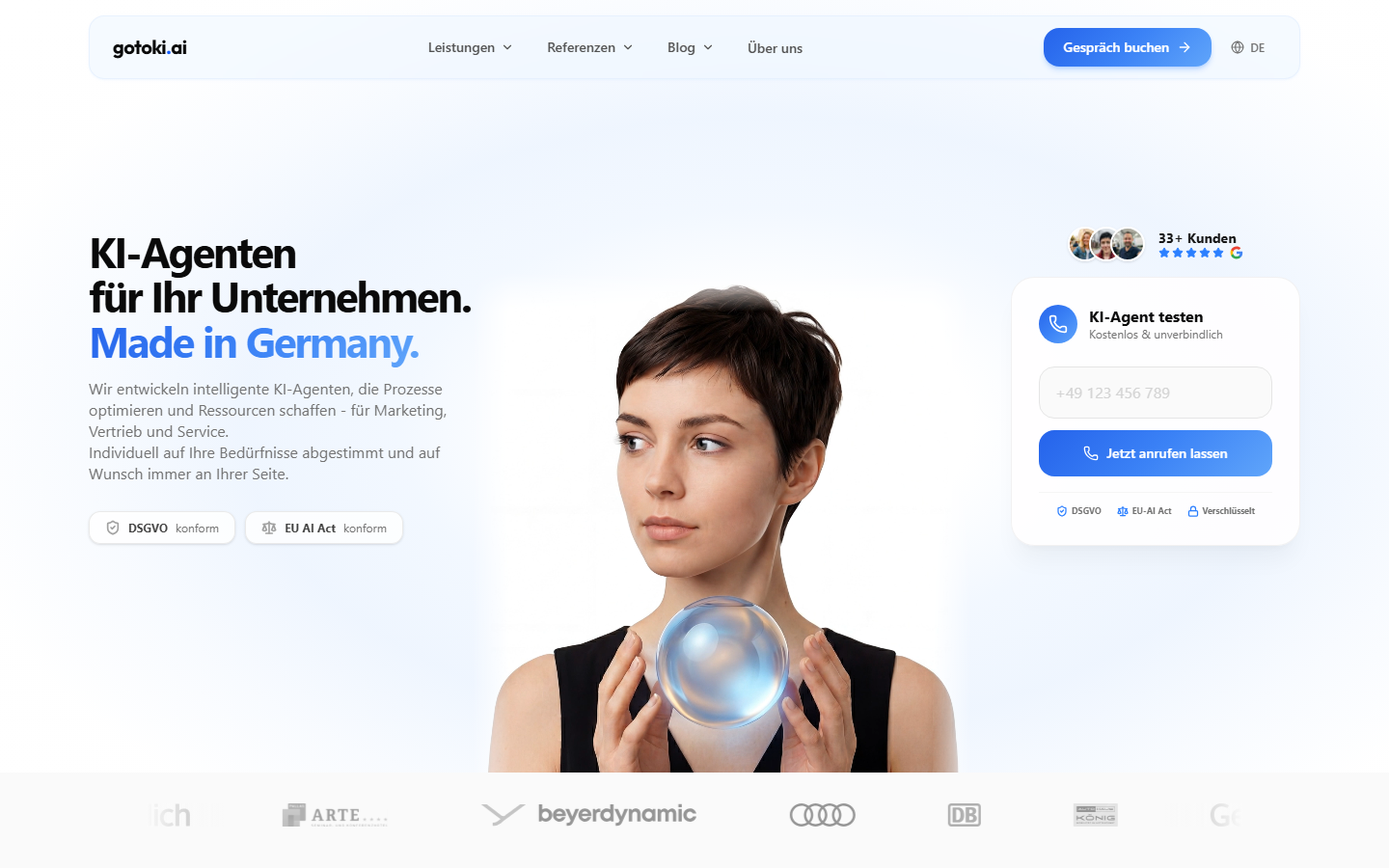 Startseite von GO TO KI GmbH, KI-Beratung in Deutschland