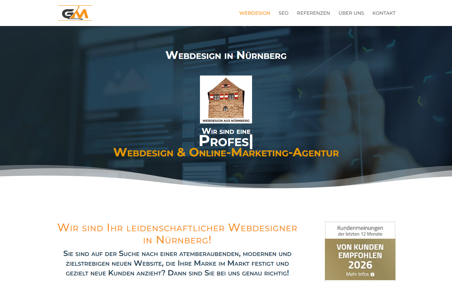 Startseite von Gohr2Media Webdesign & SEO, SEO-Agentur in Bayern