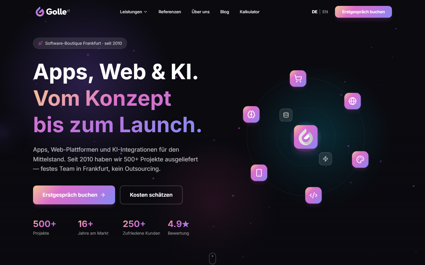 Startseite von GOLLE IT, KI-Beratung in Frankfurt