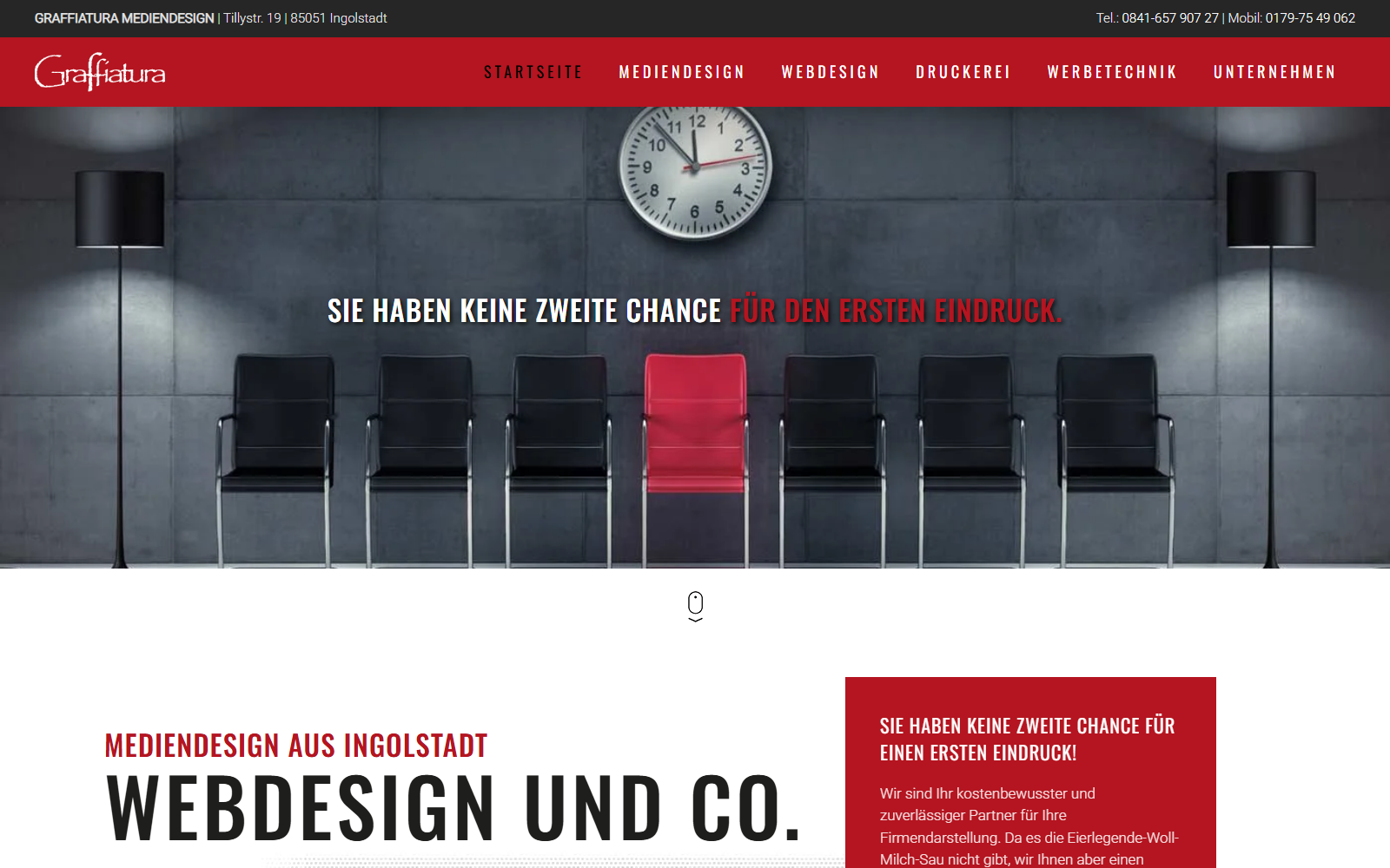 Startseite von Graffiatura Mediendesign, SEO-Agentur in Ingolstadt