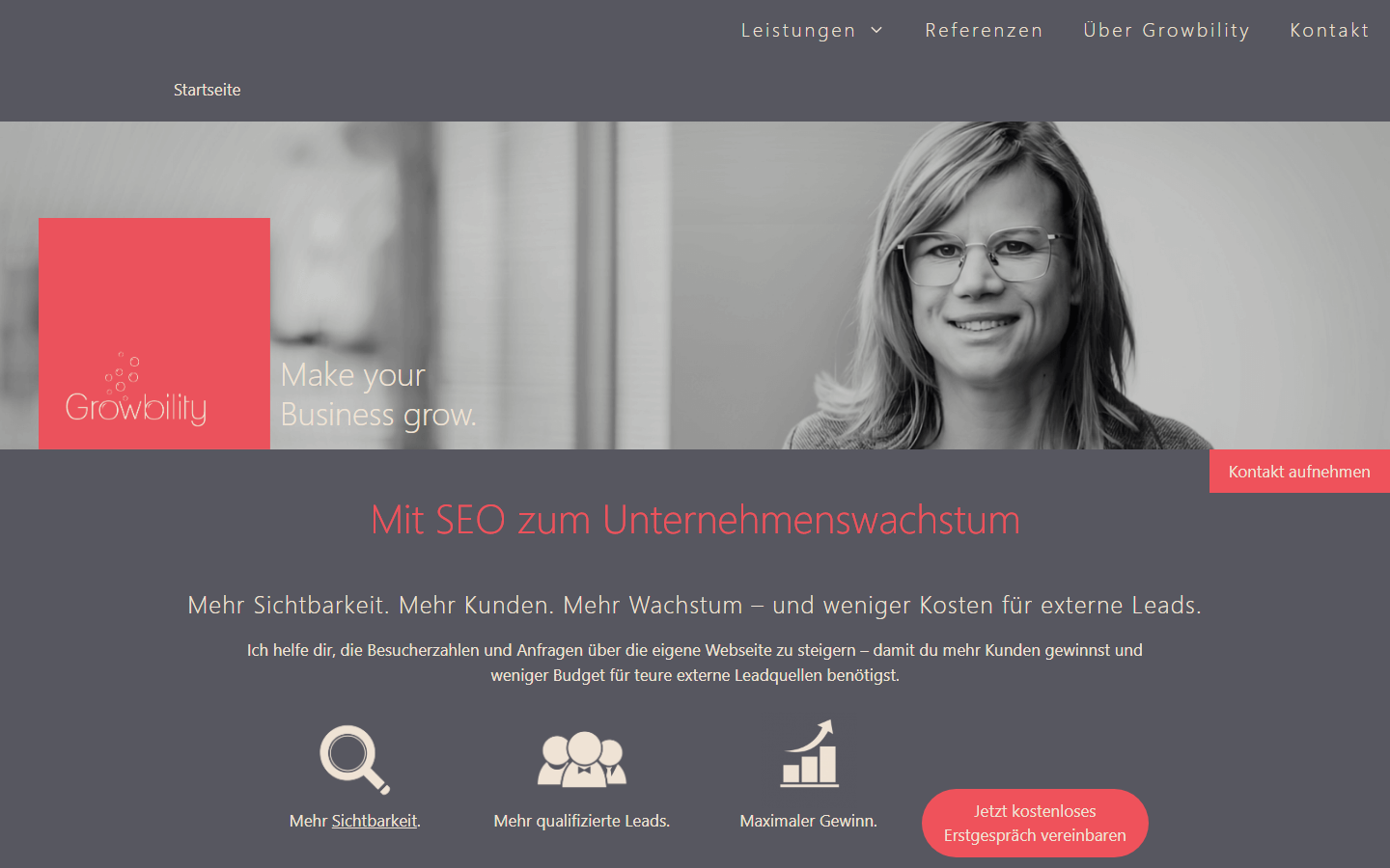 Startseite von Ruth Pfahler, SEO-Agentur in Aschaffenburg