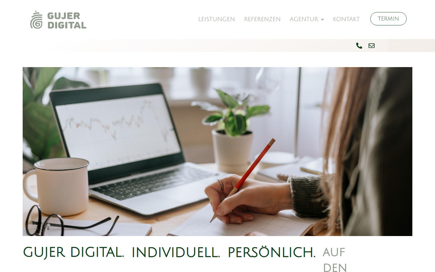 Startseite von Gujer Digital (Website Company), SEO-Agentur in Rapperswil-Jona