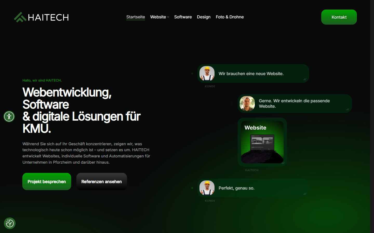 Startseite von Haitech, SEO-Agentur in Pforzheim