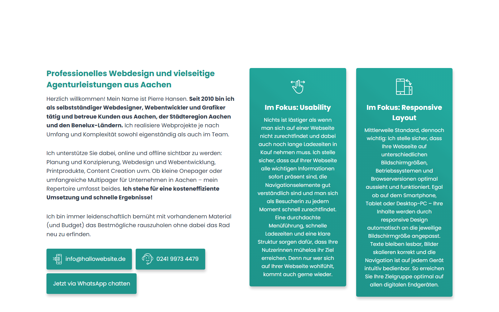 Startseite von Recom IT, SEO-Agentur in Aachen