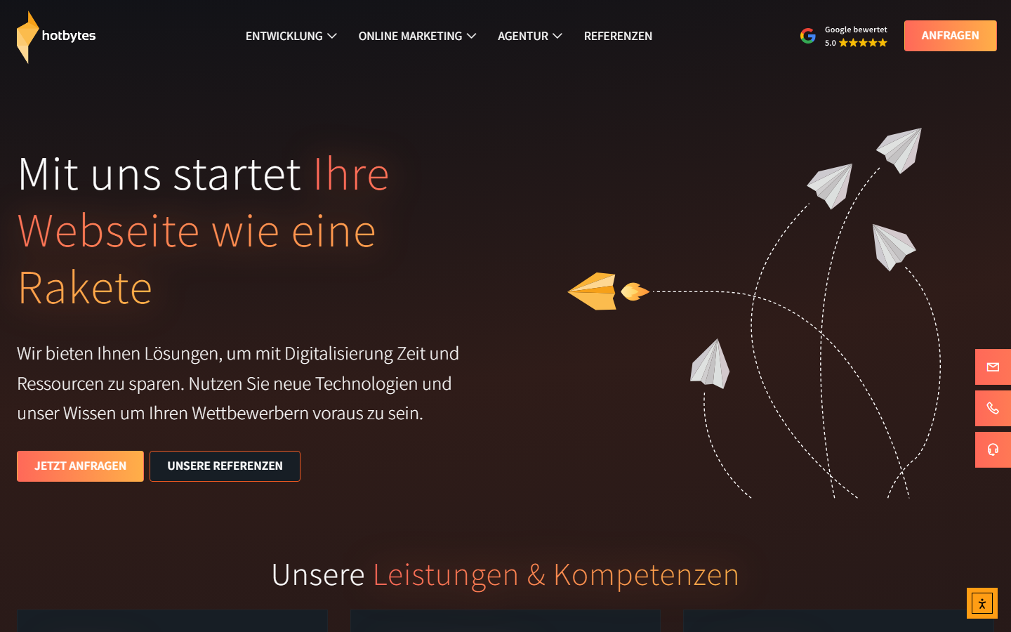 Startseite von hotbytes GmbH & Co. KG, SEO-Agentur in Heilbronn