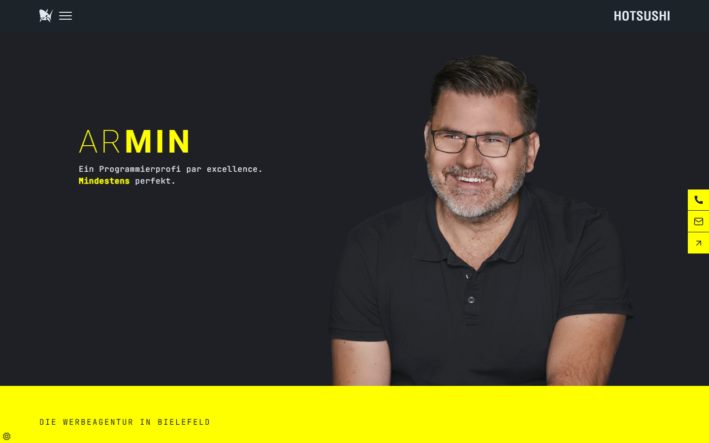 Startseite von HOTSUSHI, SEO-Agentur in Bielefeld