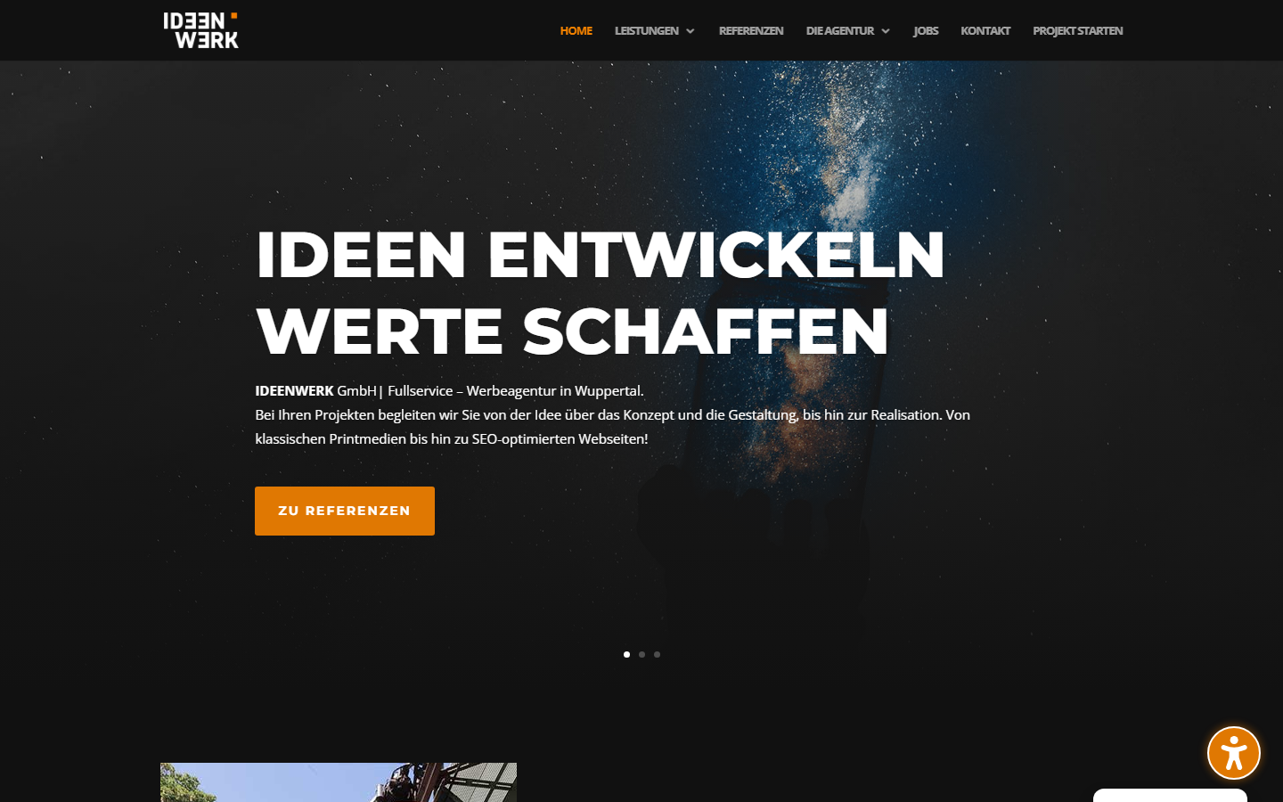 Startseite von IDEENWERK GmbH, SEO-Agentur in Wuppertal