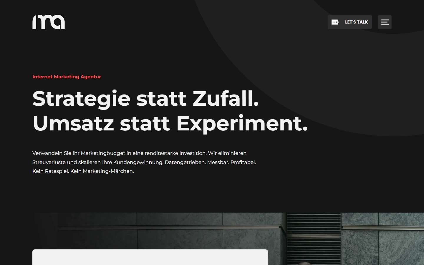 Startseite von IMA GmbH, SEO-Agentur im Saarland