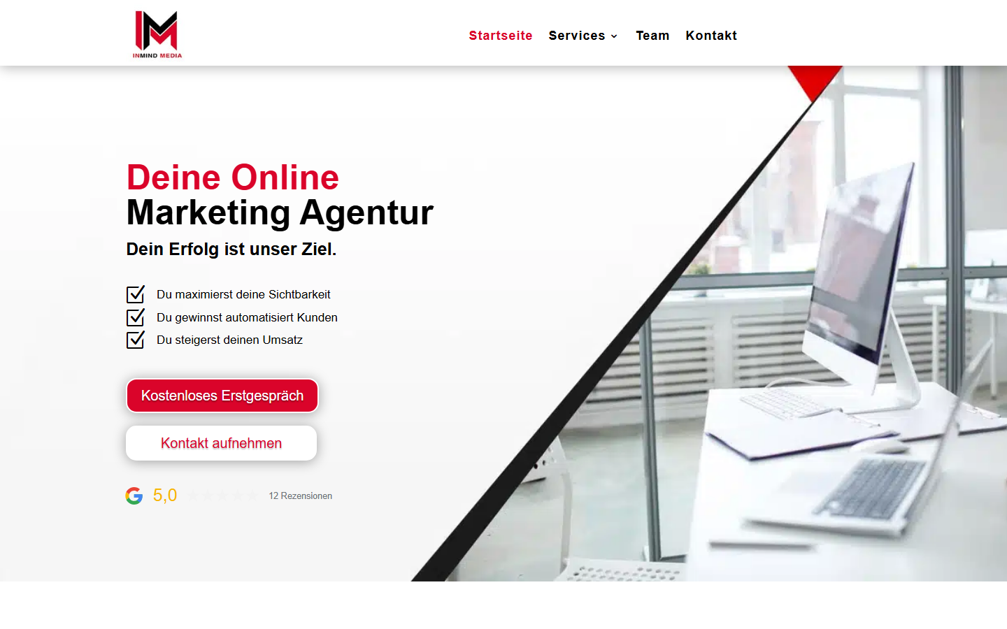 Startseite von InMind Media | Online Marketing Potsdam, SEO-Agentur in Potsdam