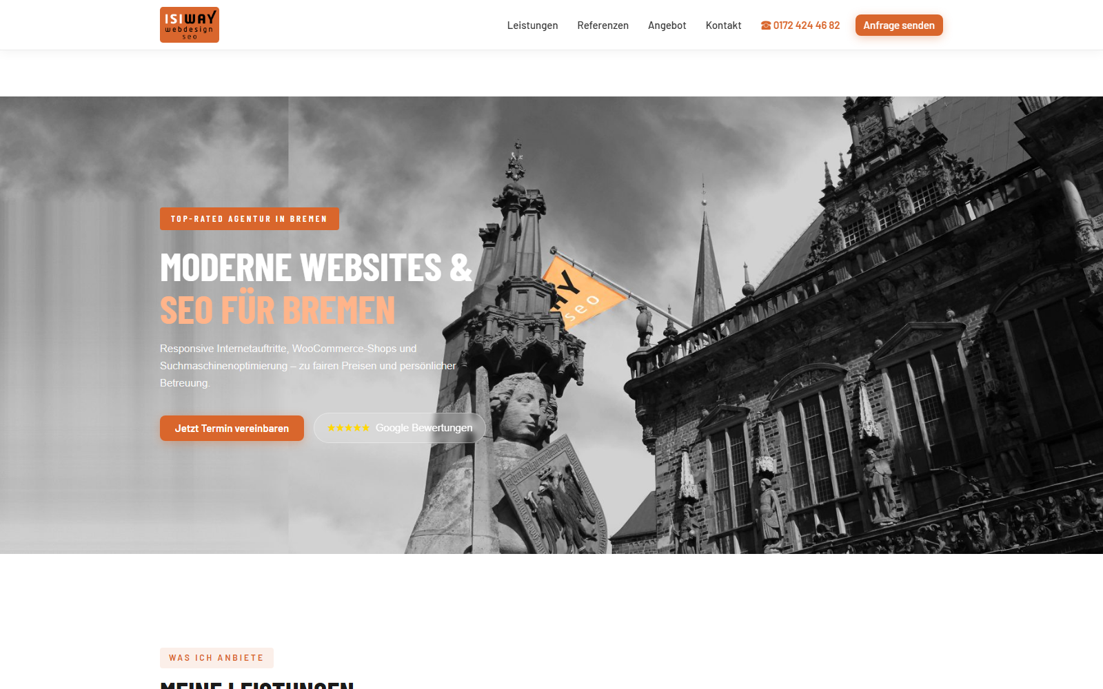 Startseite von ISIWAY – Diplom-Informatikerin Carola Ising, SEO-Agentur in Bremen