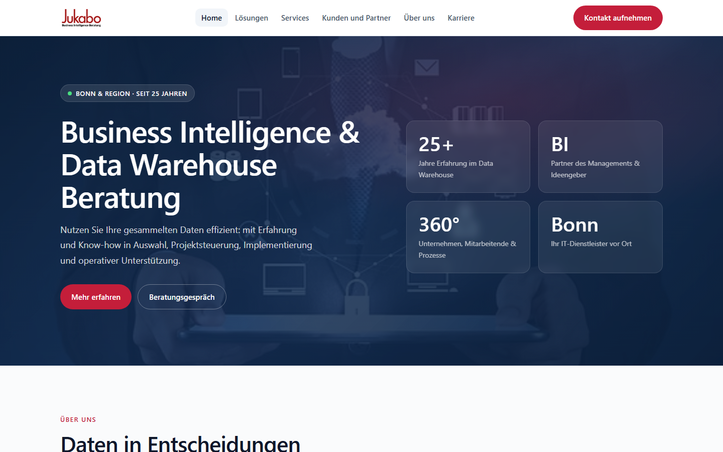 Startseite von JUKABO, KI-Beratung in Bonn
