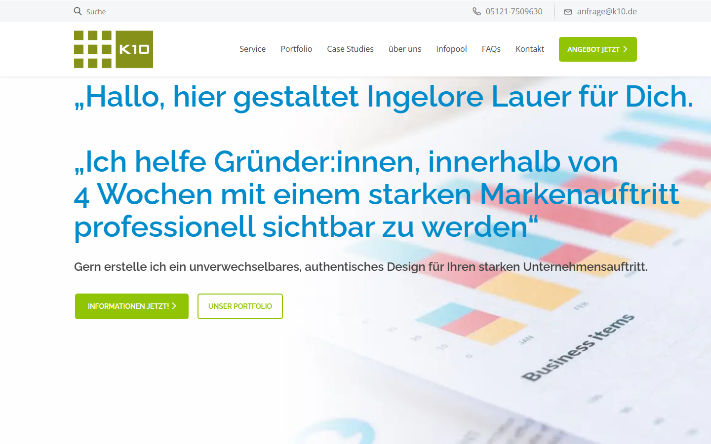 Startseite von K10 Werbeagentur Marketingagentur- Gerald Schrader-Lauer, SEO-Agentur in Hildesheim