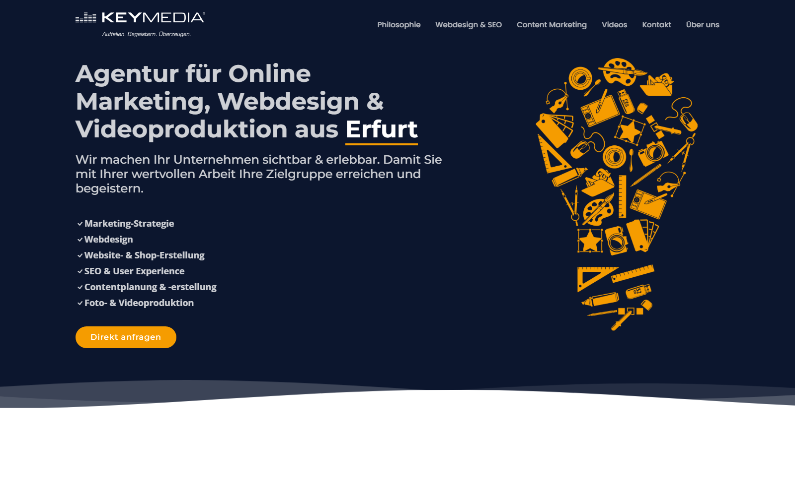 Startseite von Keymedia Verlagsgesellschaft mbH, SEO-Agentur in Erfurt
