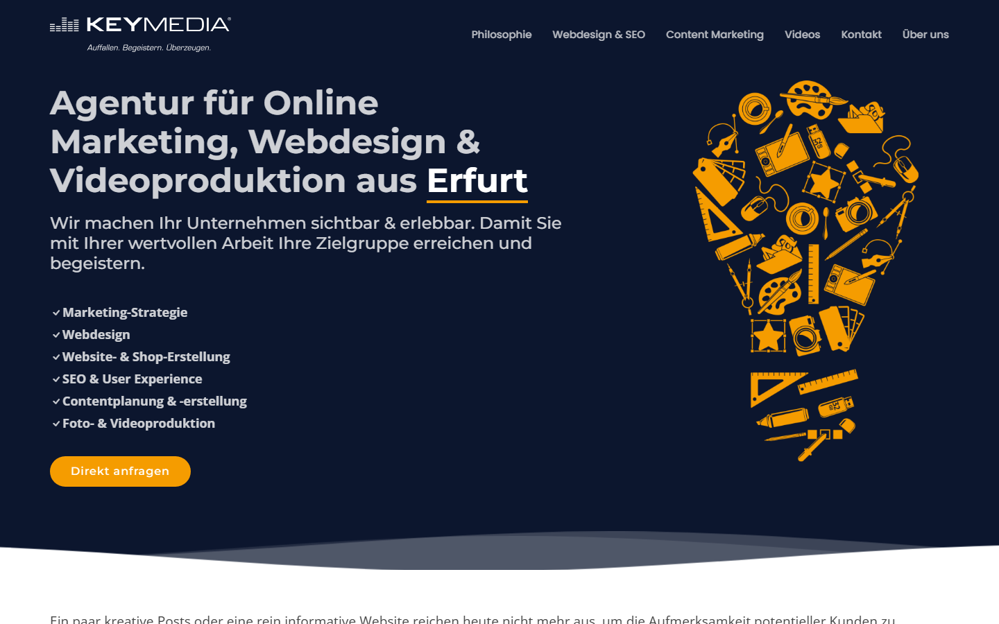 Startseite von Keymedia Verlagsgesellschaft mbH, SEO-Agentur in Thüringen