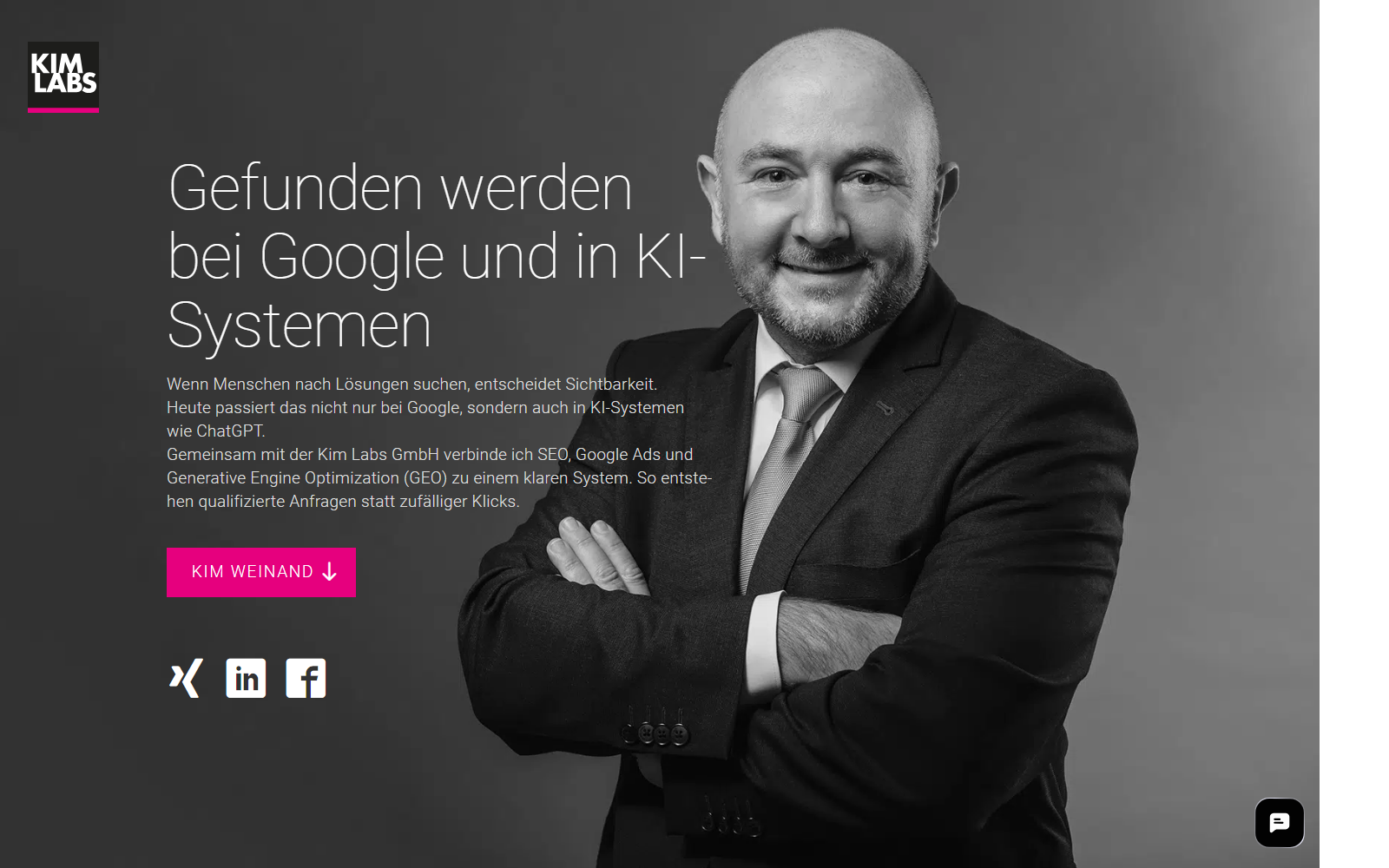 Startseite von Kim Labs GmbH - Kim Weinand, SEO-Agentur in Trier