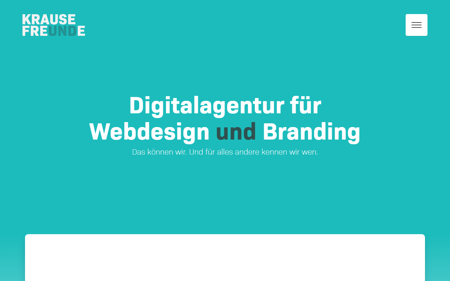 Startseite von Krause und Freunde, SEO-Agentur in Duisburg