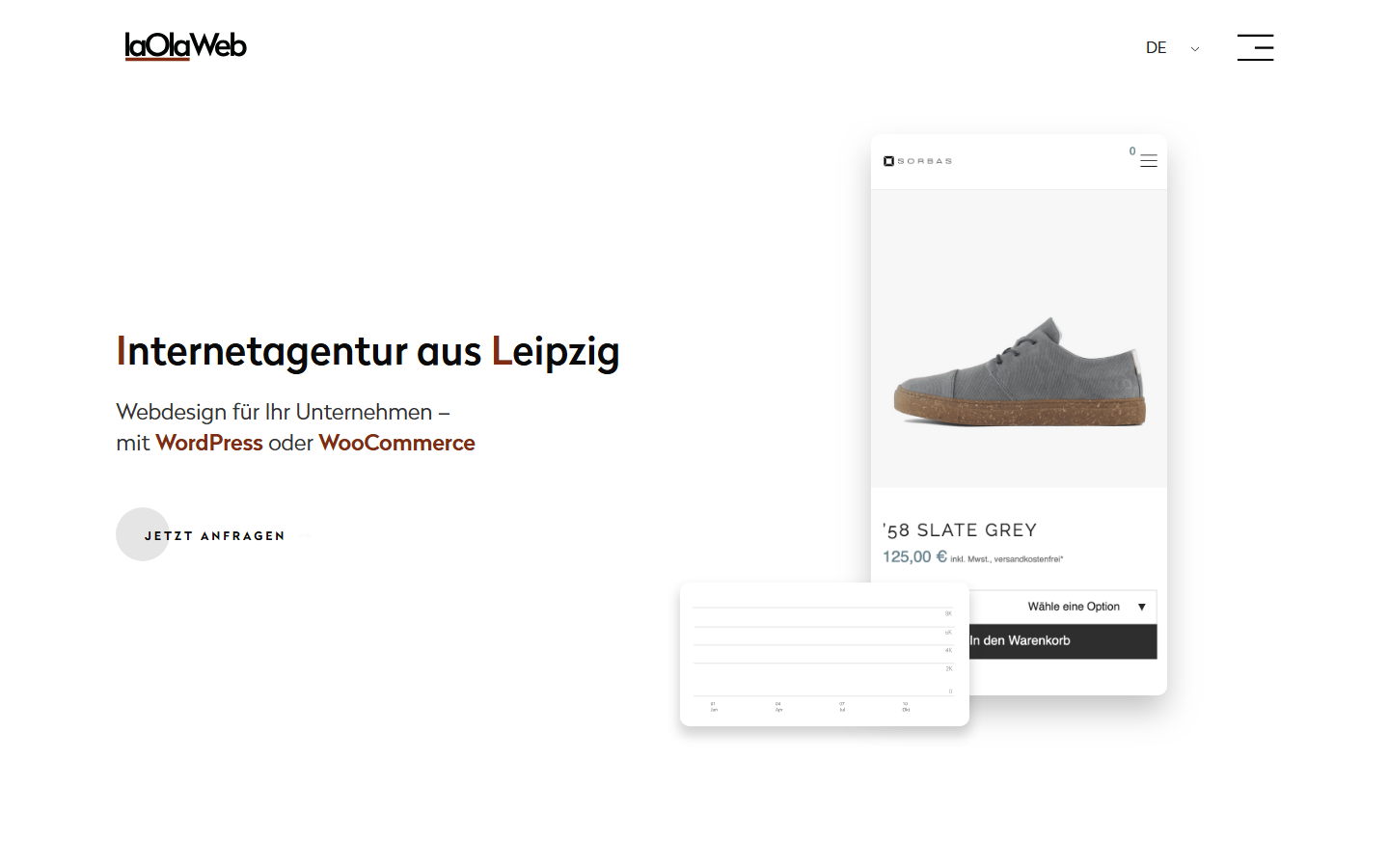 Startseite von laOlaWeb, SEO-Agentur in Sachsen