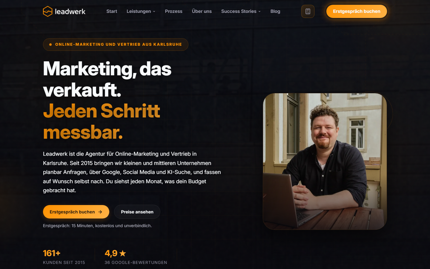 Startseite von Leadwerk GmbH, SEO-Agentur in Karlsruhe