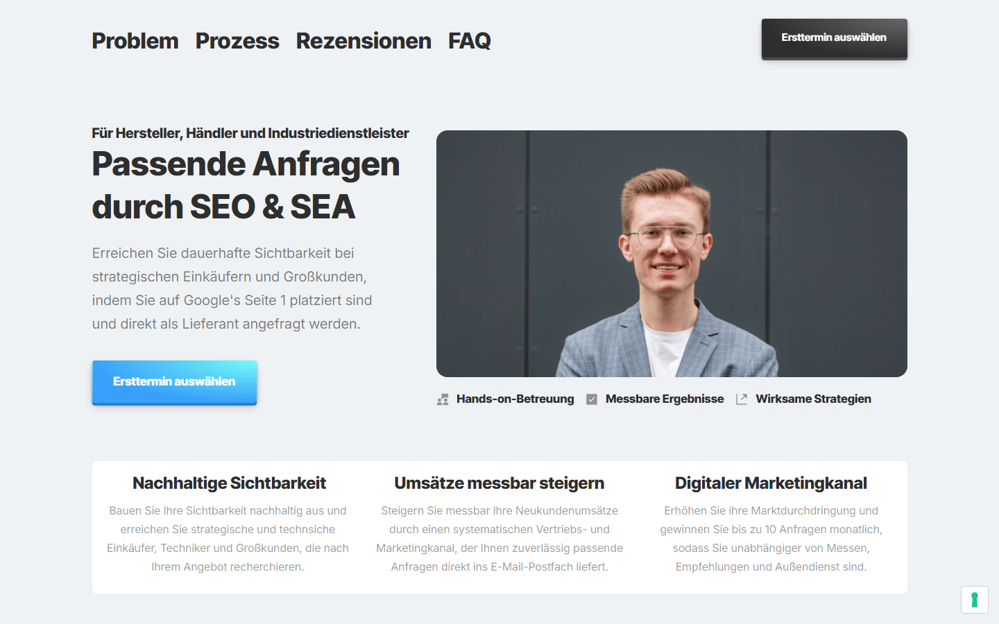 Startseite von Lennard Bock – SEO- & SEA-Agentur in Halle (Saale), SEO-Agentur in Halle