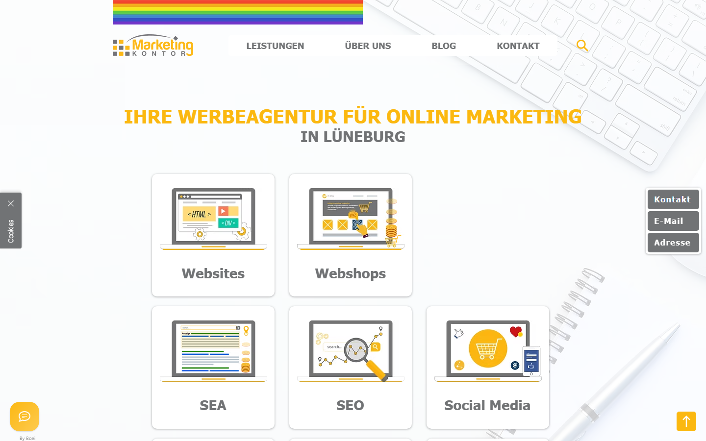 Startseite von Marketing Kontor, SEO-Agentur in Lüneburg