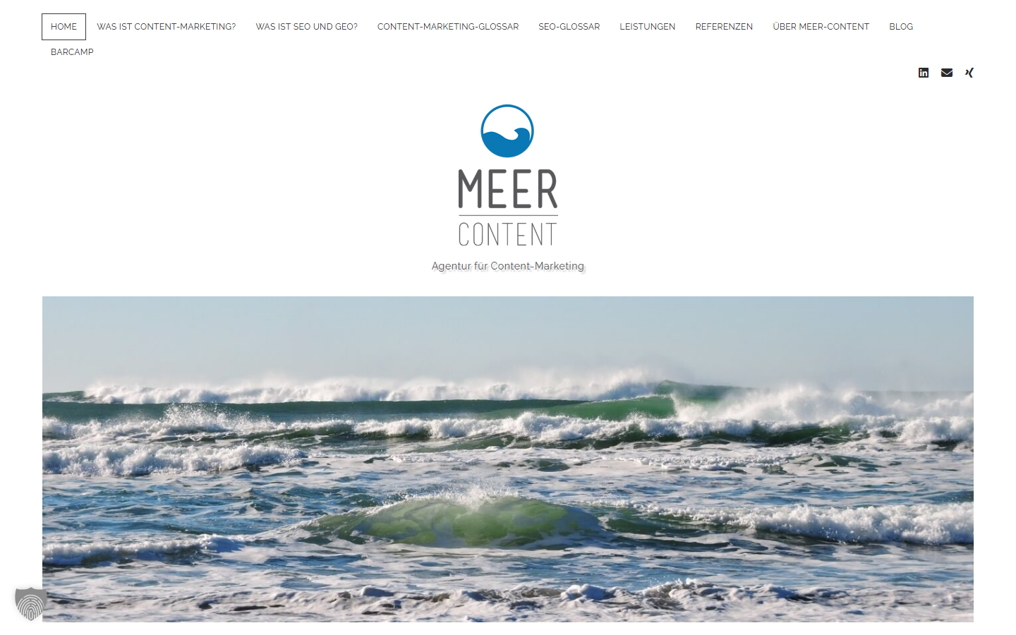 Startseite von Meer-Content UG (haftungsbeschränkt), SEO-Agentur in Flensburg